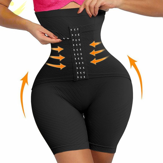 Womens Waist Trainer Shapewear Shorts Faux Leather Leggings Body Shapers Tummy  Control Stretch High Waist Pleather Pants 3-hooks - AliExpress