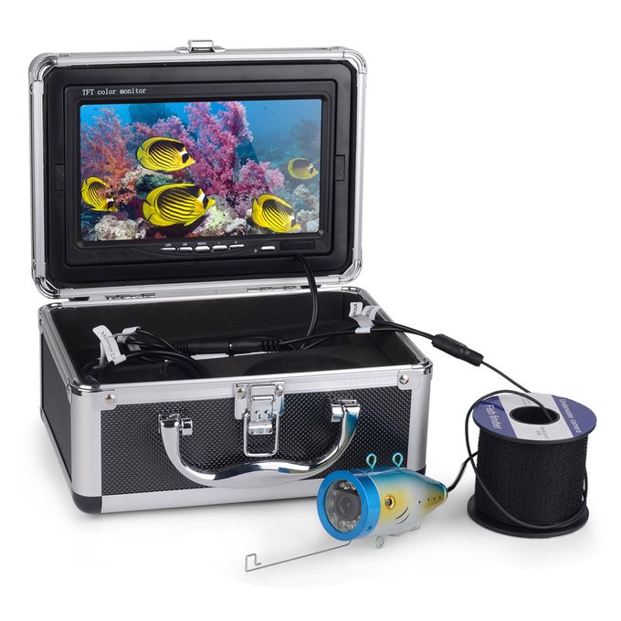 Underwater Fishing Camera,4.3 inch Fishing Camera,15m Portable Video Fish  Finder LCD Monitor 6PCS IR LED Night Vision Underwater Camera for