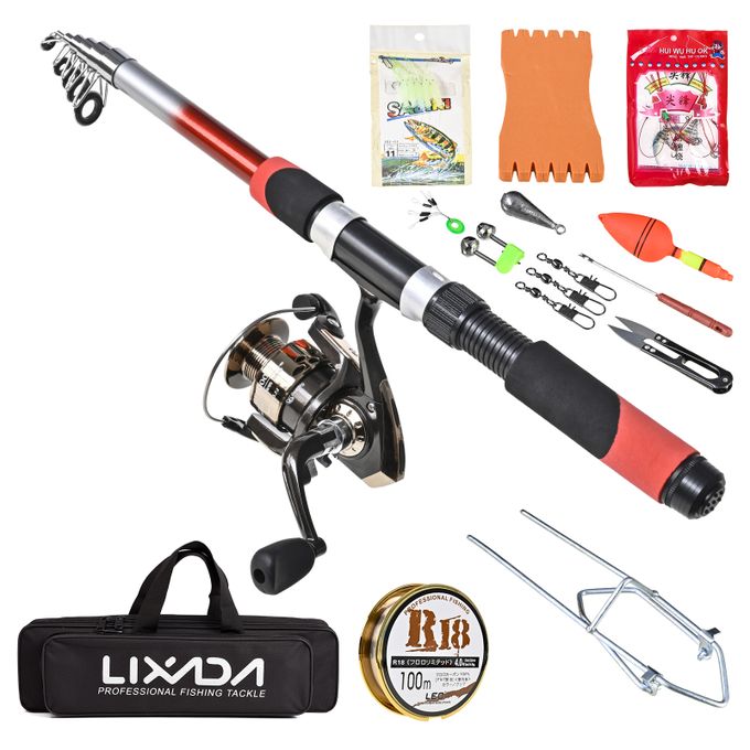 Lixada Fishing Tackle Set With 2.1m Telescopic Fiberglass