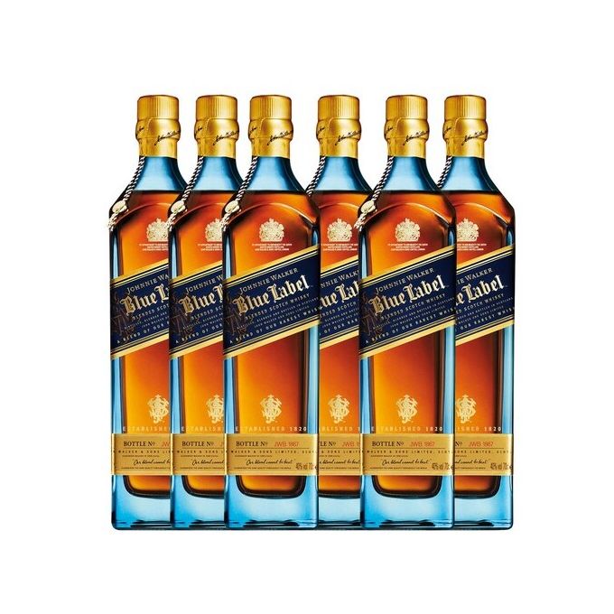 Johnnie Walker Blue Label 750ml 6 Bottles Scotch Whisky ...