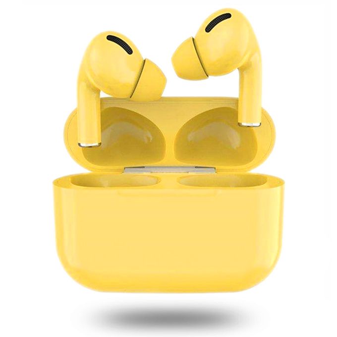 product_image_name-Generic-Bluetooth Earphone Wireless Headset Air3 Fashion- Yellow.-1