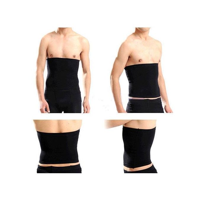 Fashion New Men Abdomen Fat Burner Corset Beer Belly Body Shaper Slimming  Waist Trimmer Belt(#Black)