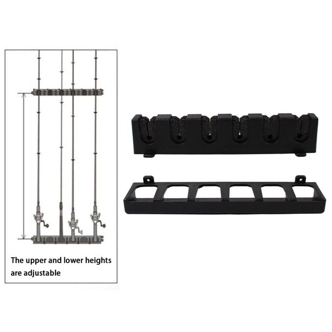 Generic Pole Rack Accessories Horizontal Rod Holder For Up To 6