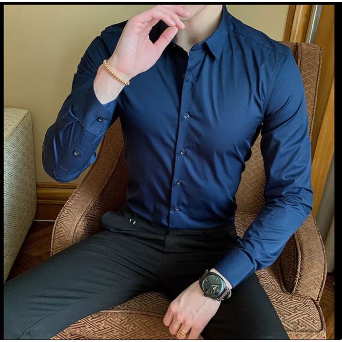 Fashion Smart LONG SLEEVE SHIRT FOR MEN Navy Blue Jumia Nigeria