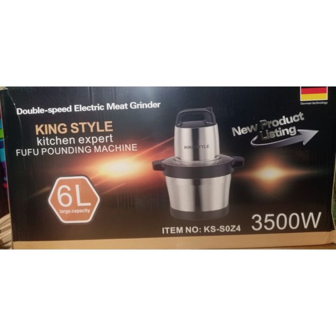 King Style Quality 6litres Stainless Steel Food Processor