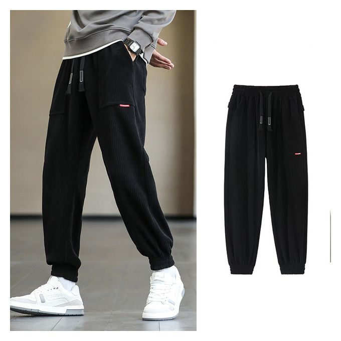 Generic (Black)2023 New Autumn Winter Corduroy Sweatpants Men