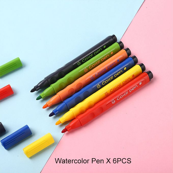 6-208PCS Children Art Painting Set Watercolor Pencil Crayon Water