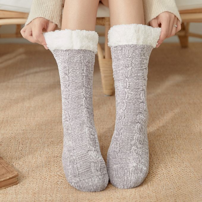 Thickened Winter Woven Thermal Cashmere Socks Floor Socks Women's