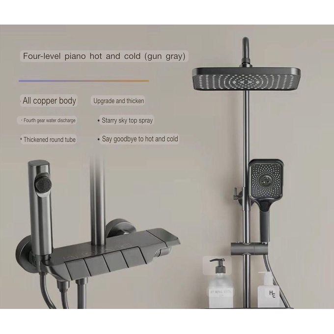 Generic Stainless Steel Standing Shower Complete Set for