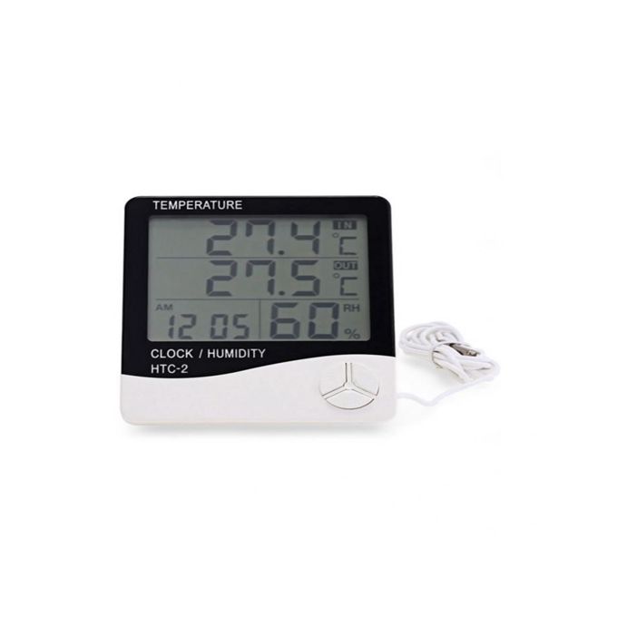 temperature humidity time display meter with alarm clock