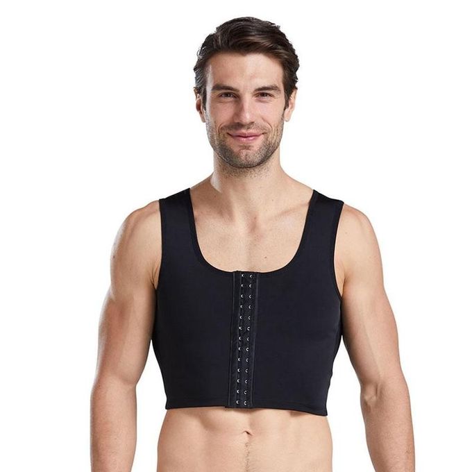 Fashion Men Chest Shaper Vest Gynecomastia Chest Lift Male Vest Top Y Bra  Men Posture-nude