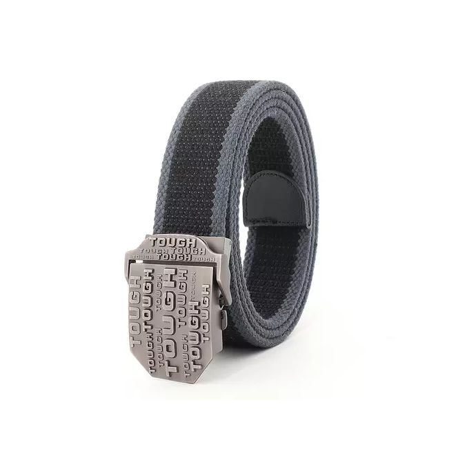 product_image_name-Fashion-Tough Aluminium Buckle Canvas Belt - Black/Grey-1