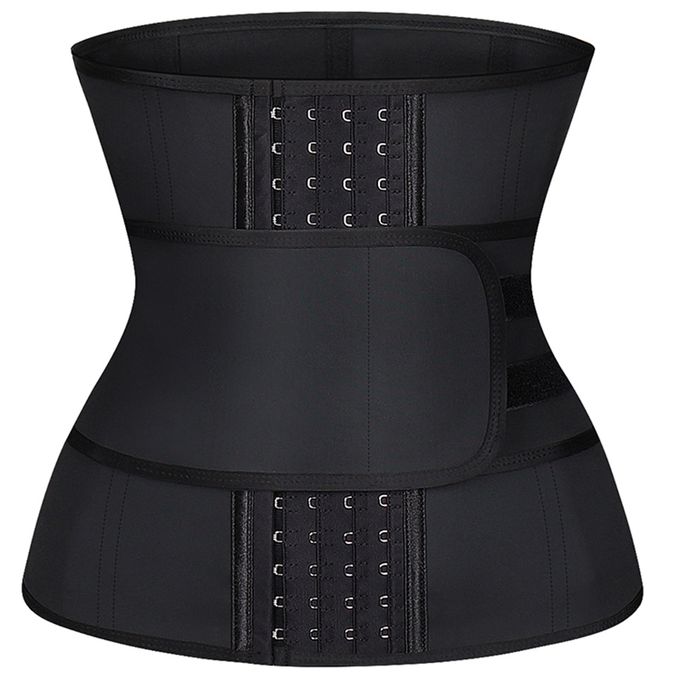 Fashion High Compression Latex Waist Trainer 9 Steel Bones 4 Hooks Corset  Waist Training Girdle Slimming Belt Double Straps Shapewear