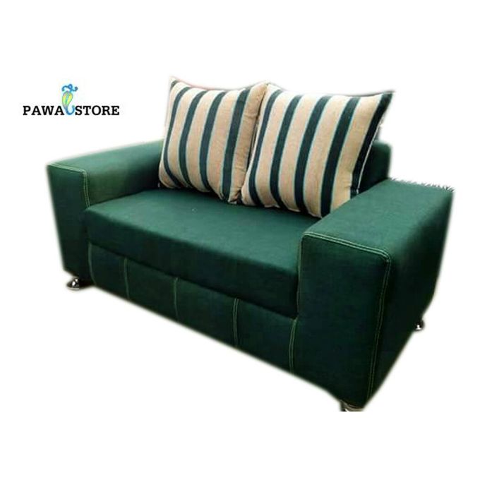 product_image_name-Generic-Green And Cream Striped 2 Seater Sofa. (Delivery To Lagos Only)-1