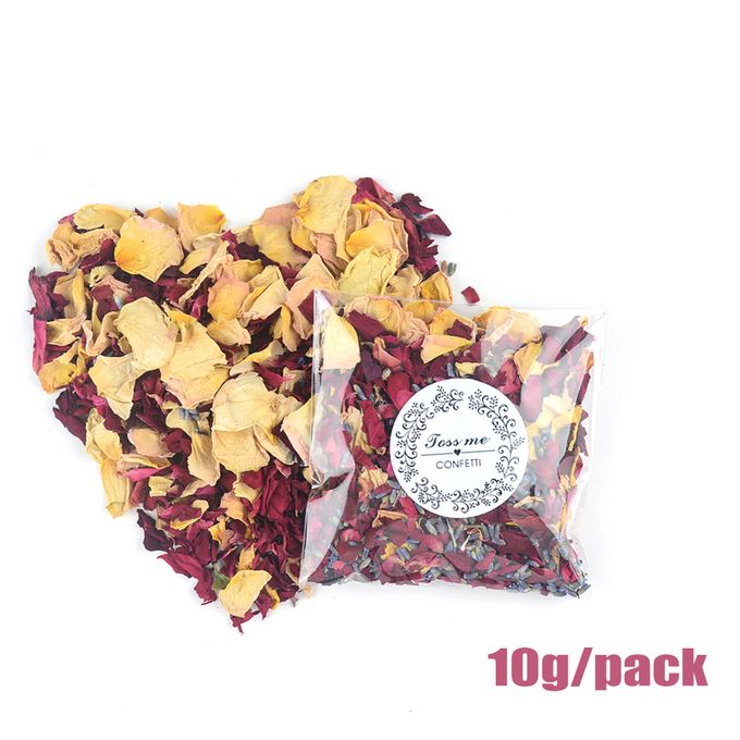 Natural Wedding Confetti Throwing Bags Dried Flower Petals Pops