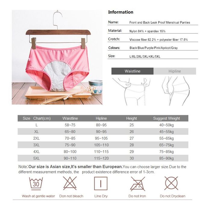 Generic 3Pcs Leak Proof Menstrual Period Panties Women Underwear