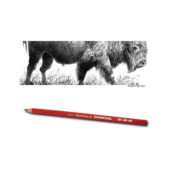 1Pc General's Charcoal Pencil 557 HB,2B,4B,6B for Drawing Writing