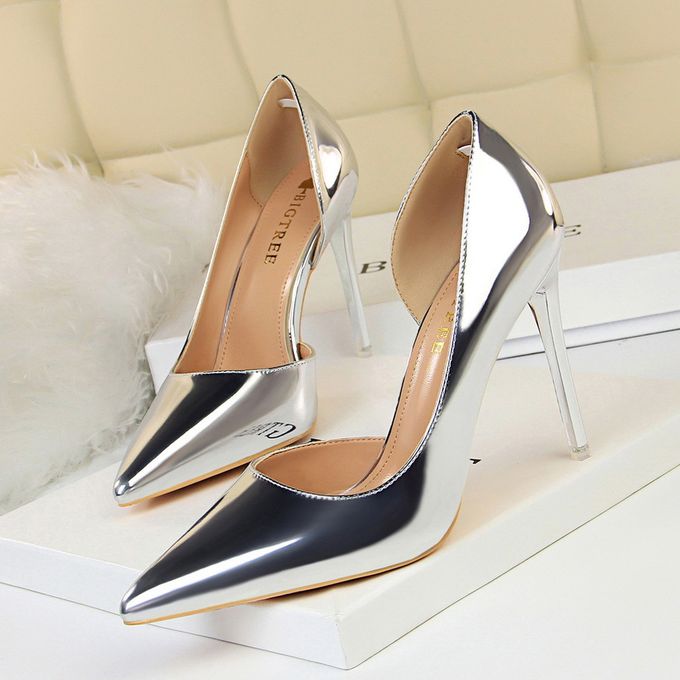 silver heels on jumia