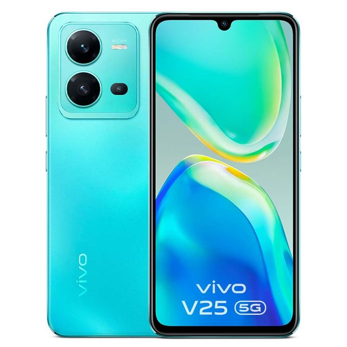 product_image_name-Vivo-V25 - 6.44" (8GB RAM, 256GB ROM) Android 12 (64/8/2)MP + 50MP Wide Selfie - 5G - Dual Sim - 4500mAh - Aquamarine Blue-1