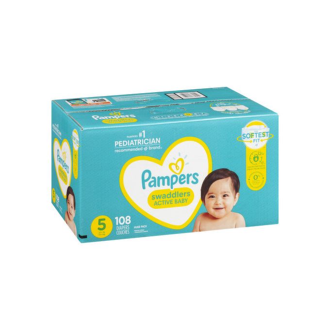 product_image_name-Pampers-Swaddlers Diapers, Size 5, (One Month Supply) (108 Count)-1