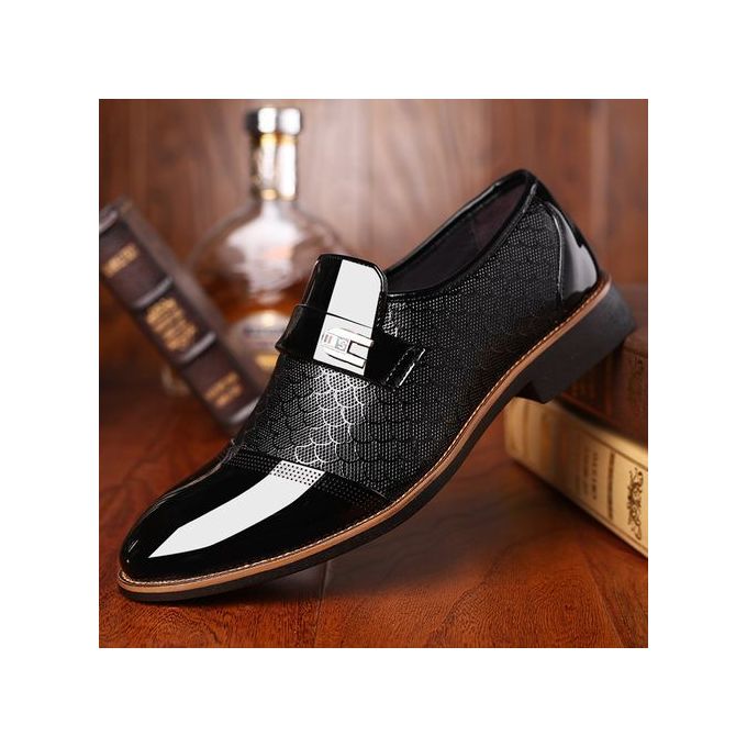 product_image_name-Fashion-Men's Elegant Pointed Toe Formal Shoes - Black-1