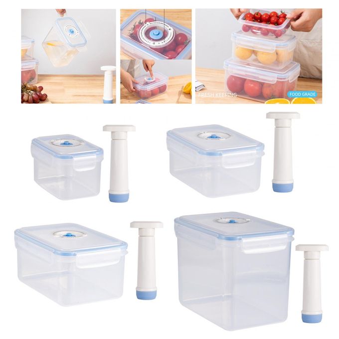 Vacuum Container with Pump, Oven Stackable Frige Portable Vacuum Seal  Container, Fresh Keeping Box for Fruits Salads Rice, Vegetables Kitchen 0.8L