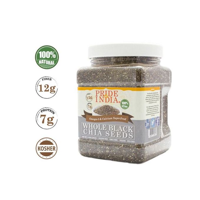 Pride Of India Black Chia Seeds Omega 3 