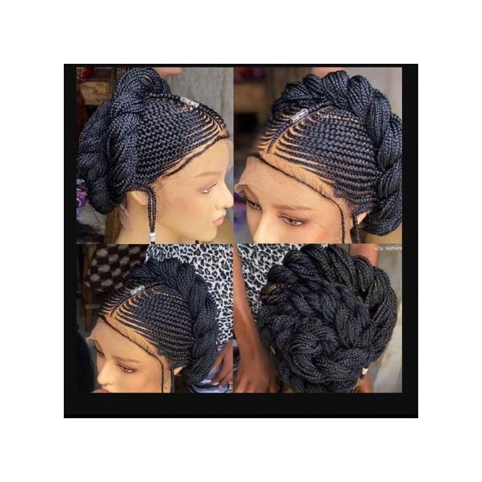 product_image_name-Fashion-Braided Ghana Weaving Wig With Frontal-1