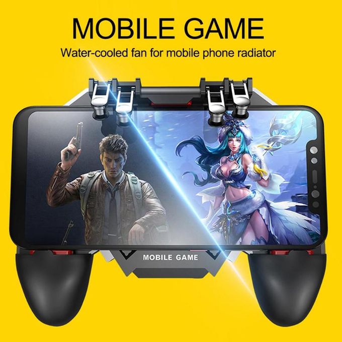 generic ak77 6 fingers trigger controller pubg mobile phone gamepade radiator handle water cooled fan jumia nigeria
