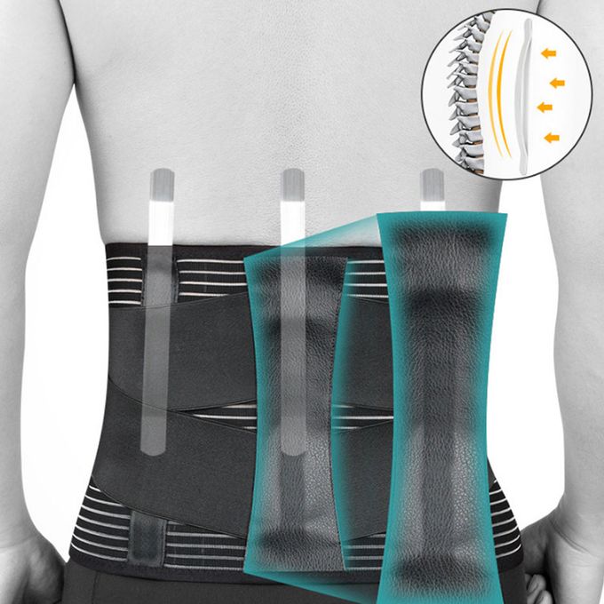 Jenx Fitness Unisex Waist Trainer Great Back Spine Support Reduce Back  Pain, Black, S : : Sports & Outdoors
