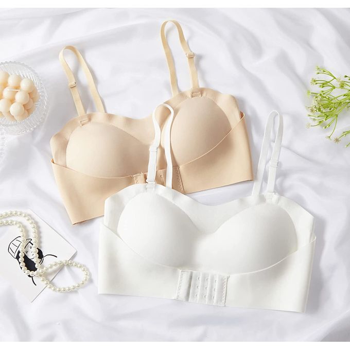 Fashion Strapless Bra Invisible Push Up Wire-Free Anti-Slip