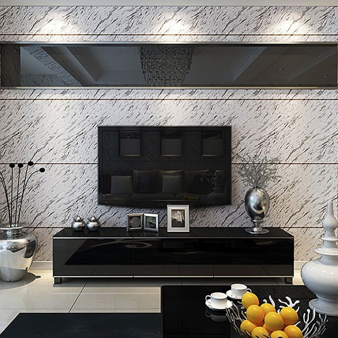 Huda Wallpaper Full Roll Size Of 10 0x0 53m Simple Modern Imitation Marble Wallpaper Marble Waterproof Pvc Wallpaper Gray Jumia Nigeria