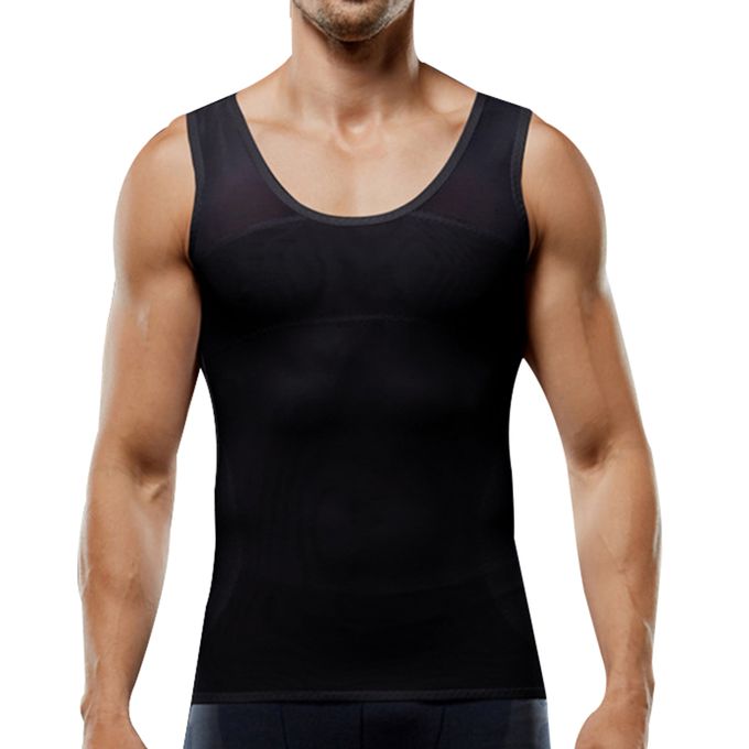 Mens Chest Compression Shirt Gynecomastia Vest Slimming Shirt