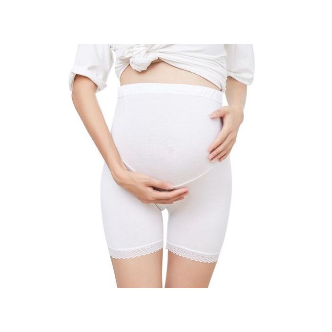 Fashion Womens Maternity Panties Shapewear Mid-Thigh Pettipant Seamless  Soft Abdomen Underwear For Pregnant Women Cotton Clothes(#White)