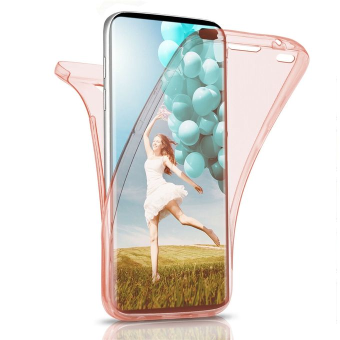 product_image_name-Generic-360 Cover On For Samsung Galaxy Note 10 Pro 9 8 S10E S10 S9 S8 Plus S7 S6 Edge S5 Case Soft TPU For A10 A30 A40 A50 A60 A70 Case-Rose-1
