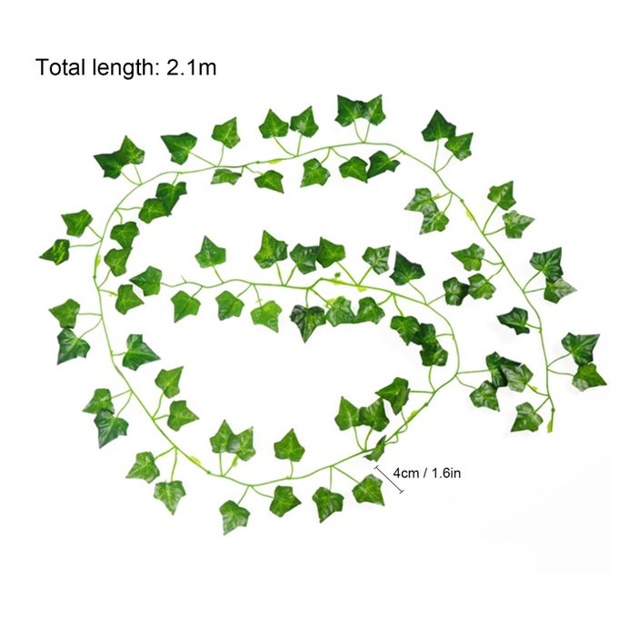 12pcs 2.1m Artificial Vines False Sweet Potato Leaves Vines False Vines  With False Leaves