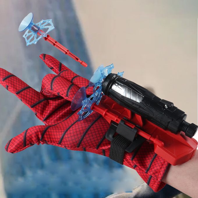 Disney Spider Mans Toys Kid Wrist Launcher Toy Set Super Hero Movie Figures  Cosplay Glove Soft Bullet Birthday Gift for Children