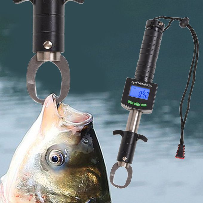 Generic Professional Fish Lip Gripper With Weight Scale 55 Pound Grip