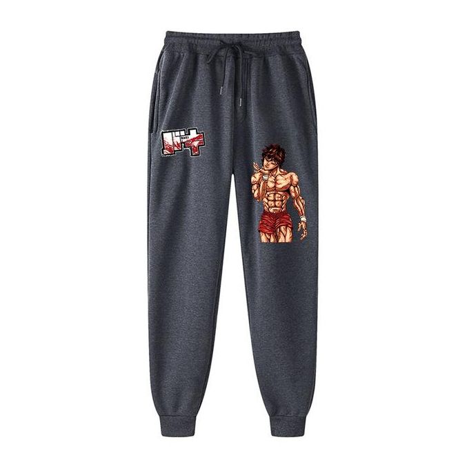 Generic Anime Baki Print Sweatpants For Men Gym Running Athletic