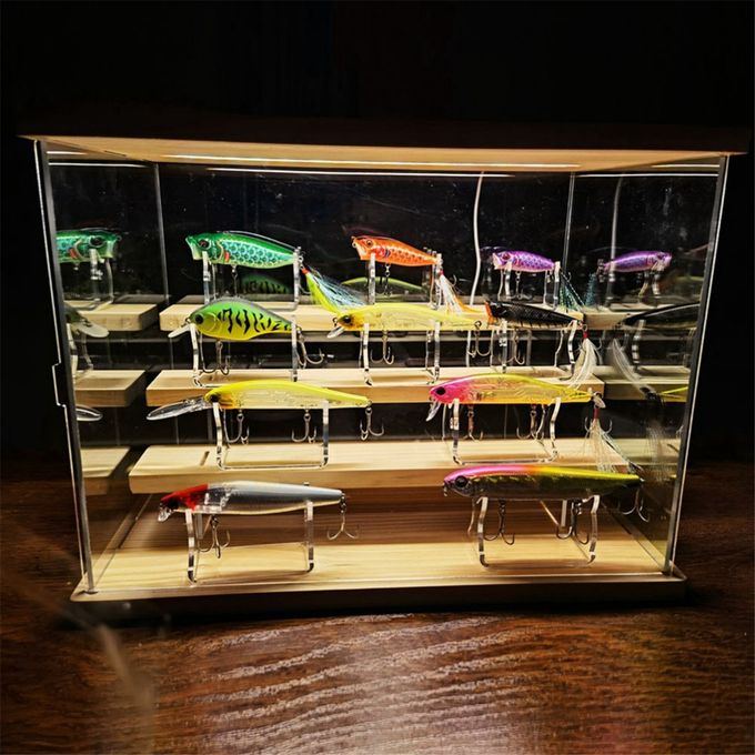 Generic Lure Display Stand Acrylic Transparent Lure Bait Display