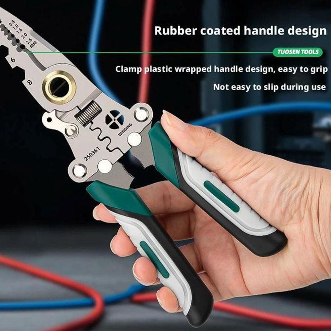 AD1MY 1PC Crimper Cable Cutter Pliers 18 In 1 Foldable Wire Stripper Upgraded Al For Wire Stripping Shearing Cutg Tools Martijn I.280571955