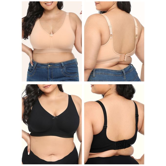 Generic Women Plus Size Bra Full Coverage Wirefree Comfort