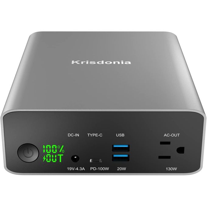 krisdonia ac outlet portable charger 60000mah 110v 130w