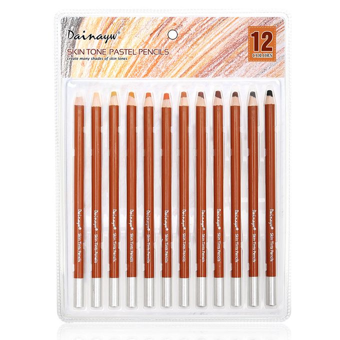 12 Non-toxic Professional Soft Pastel Pencils Drawing Sketches