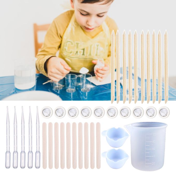 Generic 43PCS Resin Mixing Tool Kit - Silicone Measuring Cups for