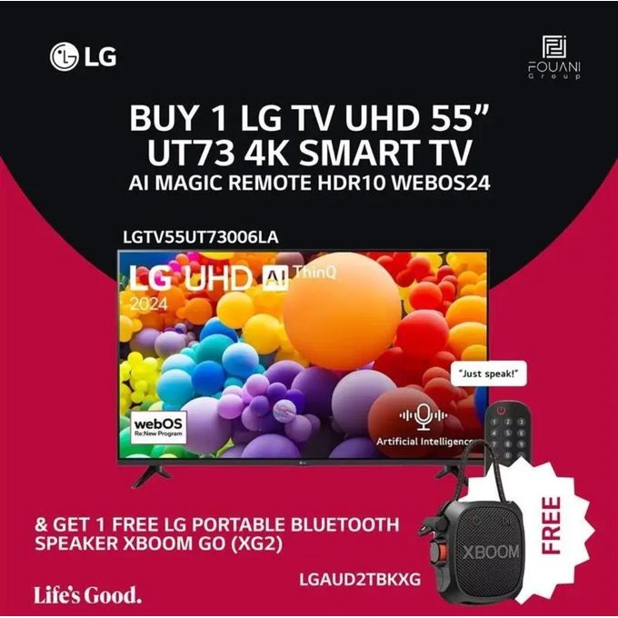 LG 55'' 4K UHD Smart TV+Netflix,YouTube APP+24 MONTHS