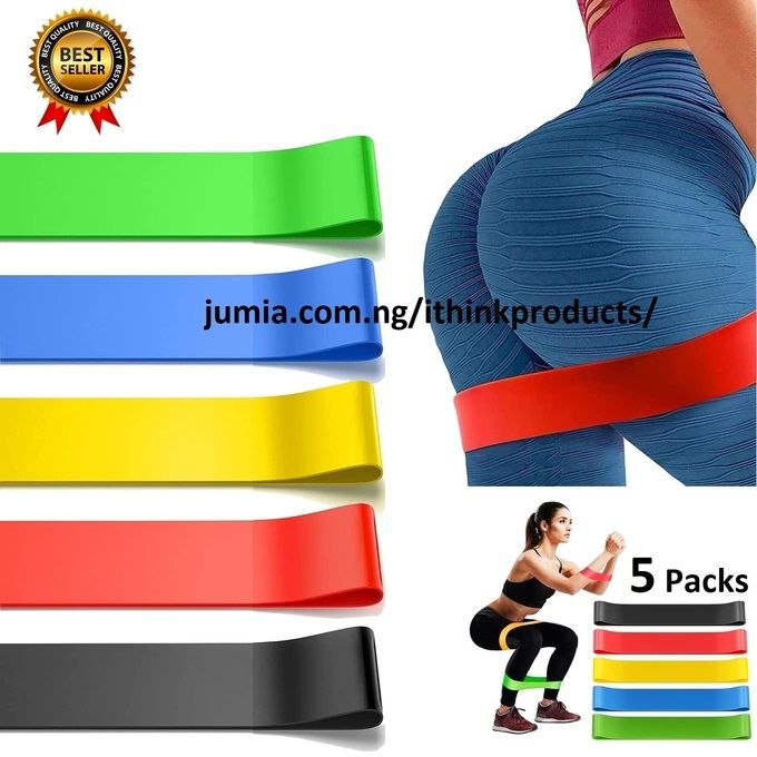 Generic Resistance Bands Fitness Exercise Bands Elastic Set 5 In 1 Yoga  Pilates Sports GYM Fitness Exercise