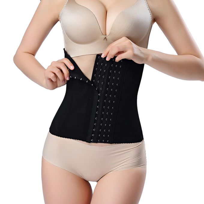 Fashion Women Waist Trainer Belt With 6 Hooks Buckle Seamless