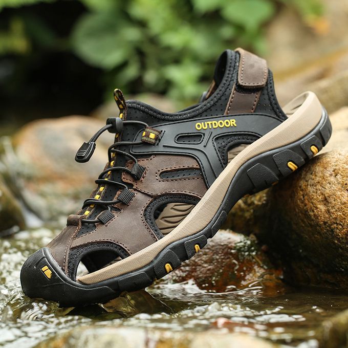 Liuwucm Summer Hiking Sandals Men Genuine Leather Fashion India | Ubuy