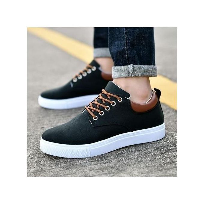 mens all black casual shoes